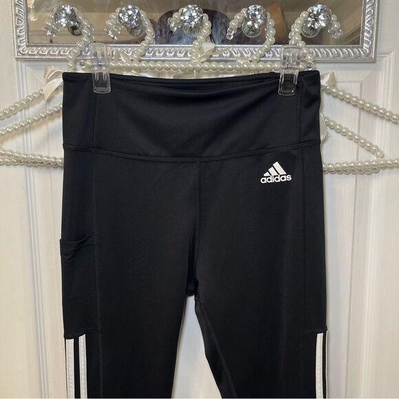 Adidas Women’s Full Length Black and White Leggings - Picture 3 of 11